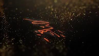 粒子火焰漩涡燃烧电影企业标志片头AE模版视频的预览图